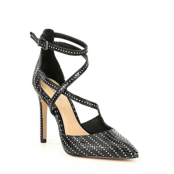 Gianni Bini Stiletto Heel in Black White Dot Size 5.5 - Picture 1 of 5